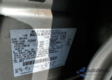 2004 Mazda Tribute Es z USA, uszkodzony, nr VIN 4F2CZ06164KM14641